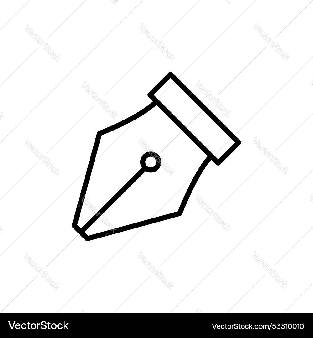 Pen nib icon isolated on white background Vector Image