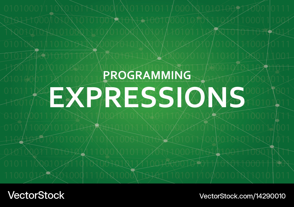 Programming expressions concept white vector image