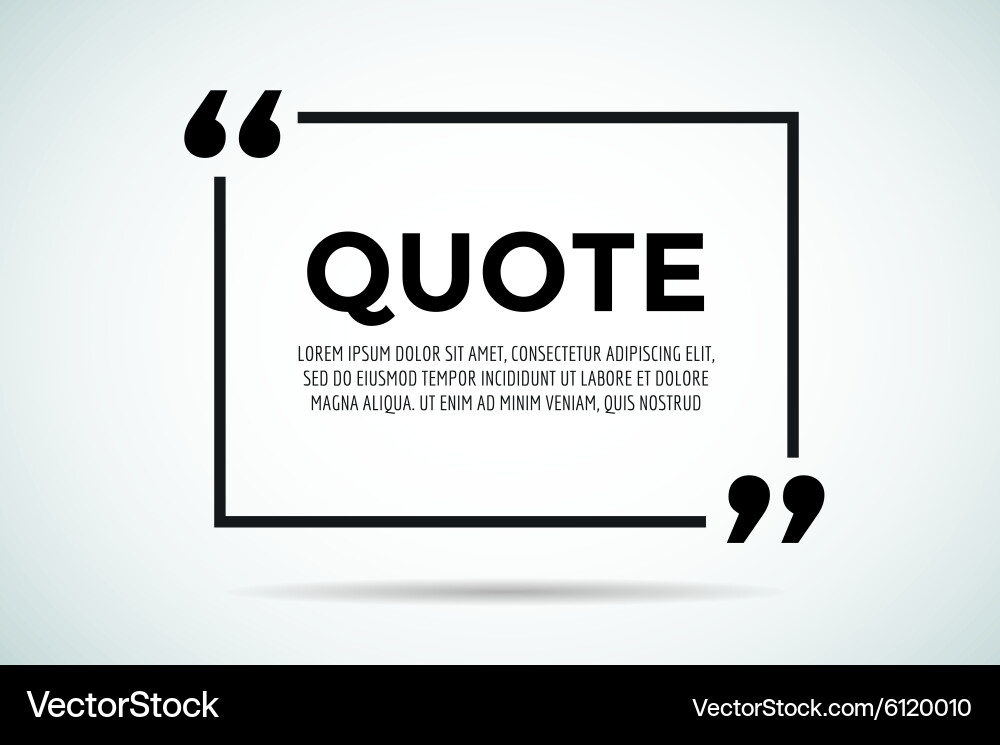 Quote blank template bubble empty design Vector Image