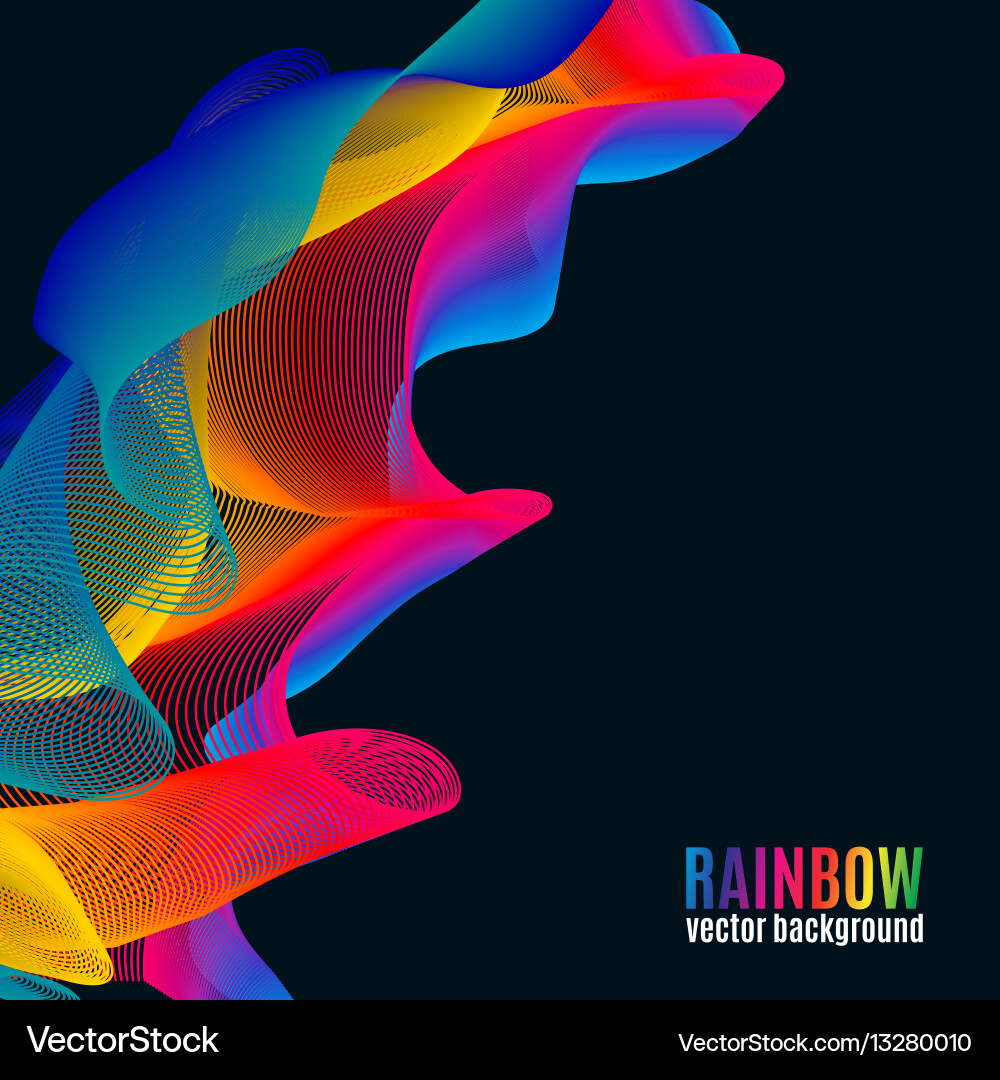 Rainbow lines background Royalty Free Vector Image