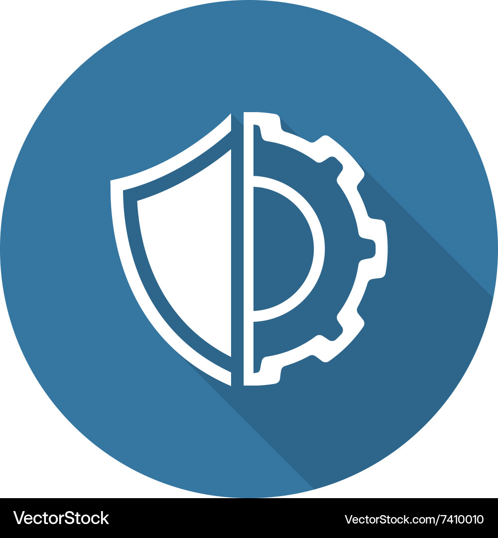 Security settings icon flat design Vector Image