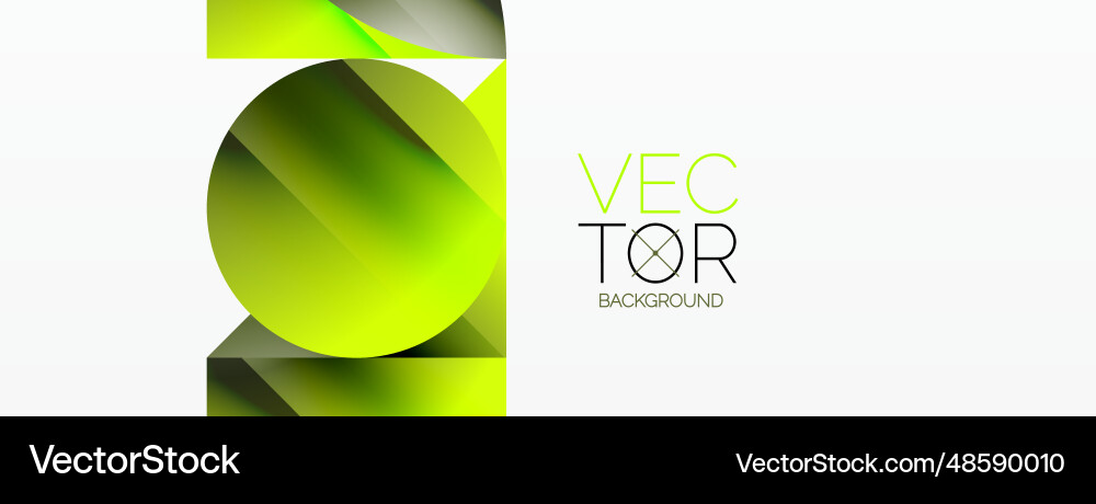 Serene gradient template circles and triangles Vector Image
