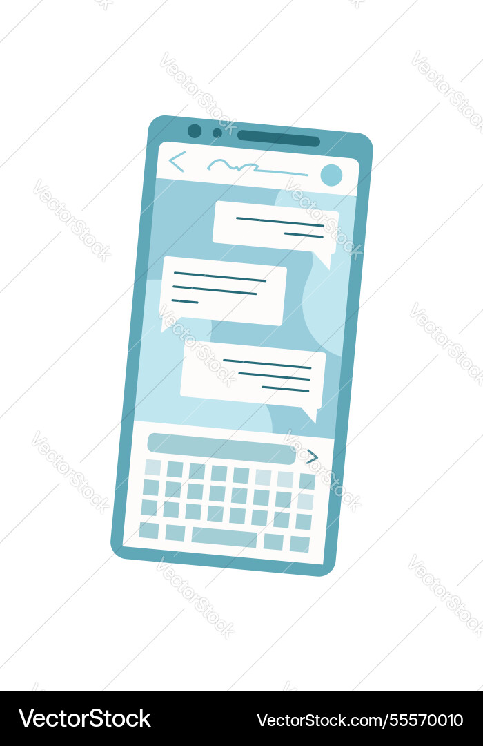 Smartphone chat app messaging Smartphone chat app messaging Vector Image