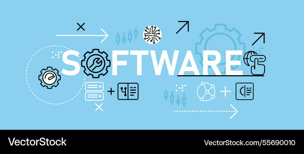 Software conceptual database management platform Software conceptual database management platform vector image