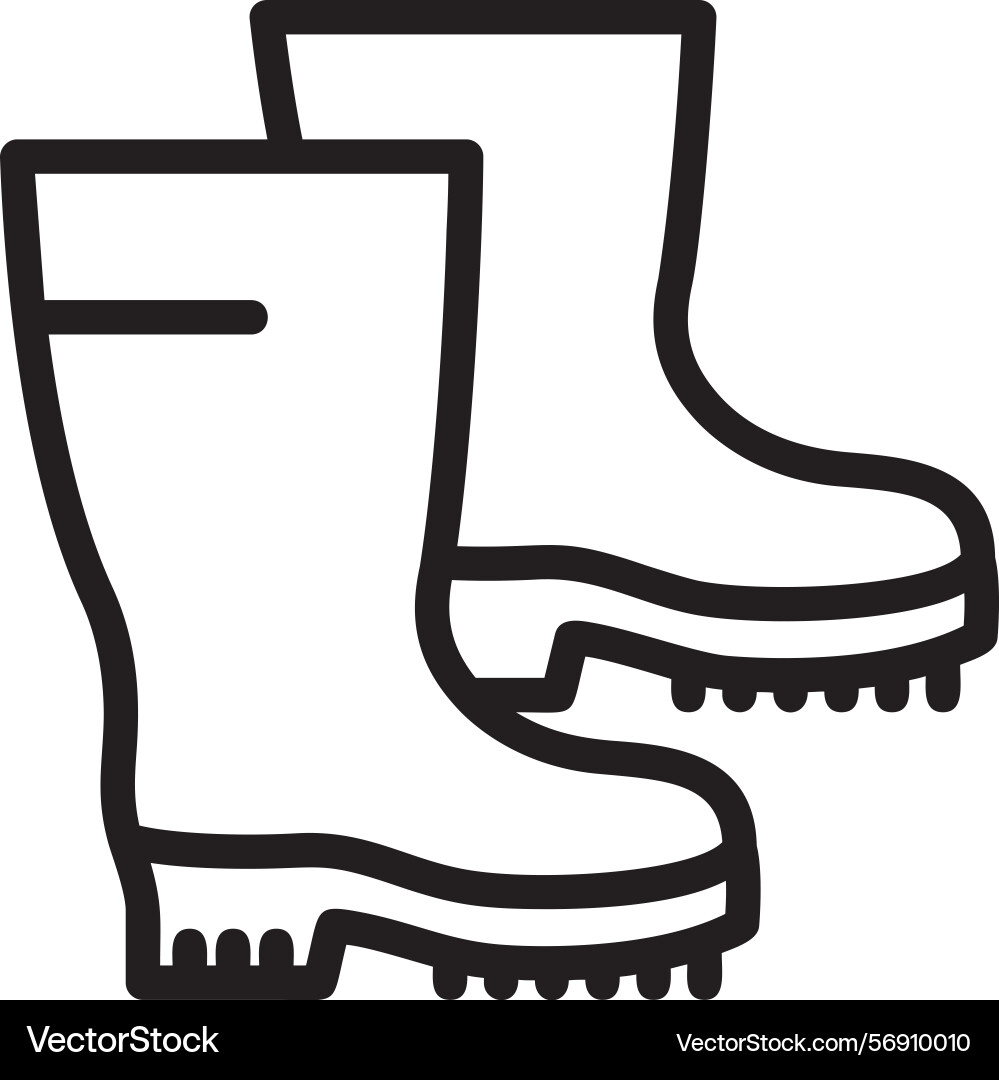 Work boots linear style icon design Vector Image