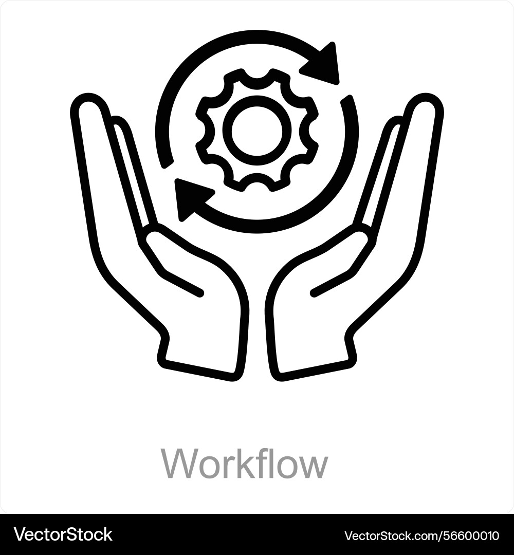 Workflow icon concept vector image