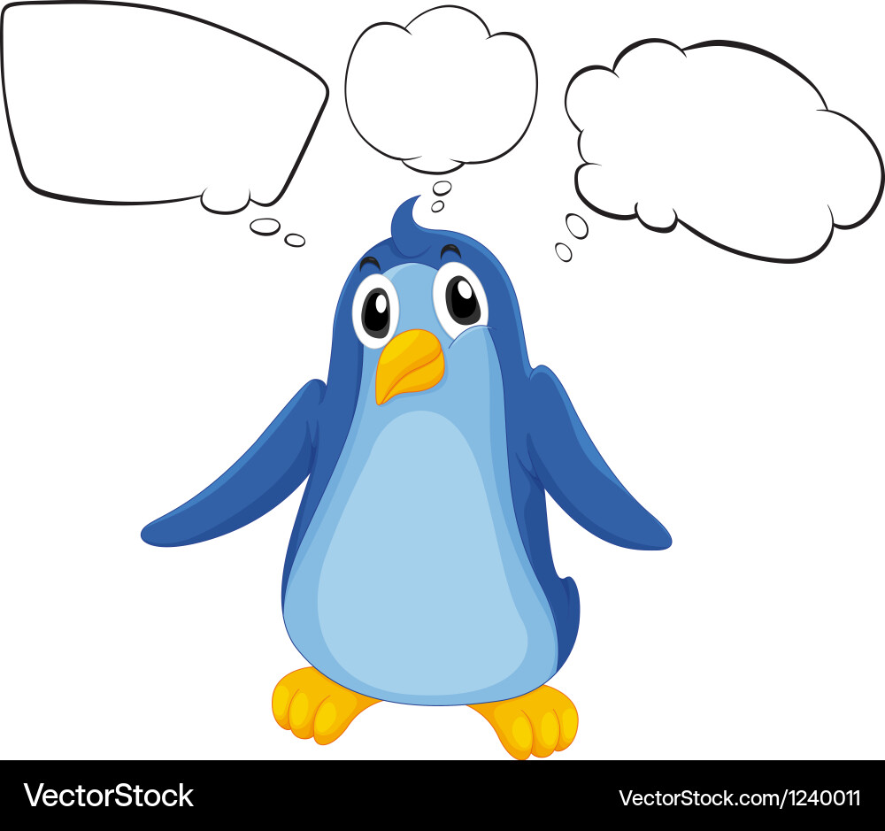 A penguin with empty callouts vector image