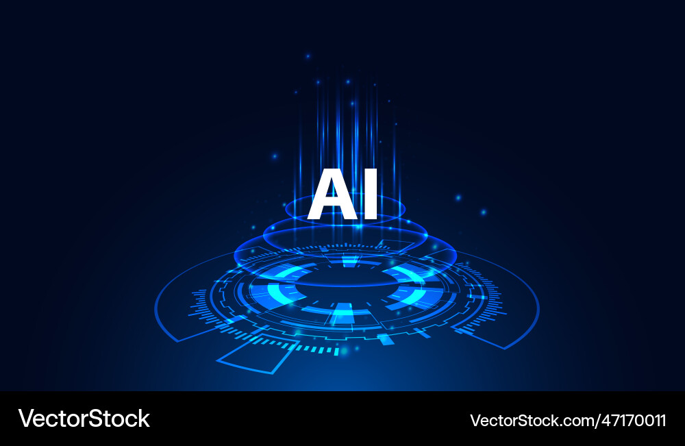 Abstract AI Connection Vector Image