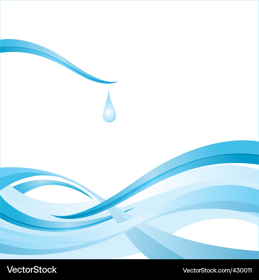 Abstract blue waves Royalty Free Vector Image - VectorStock