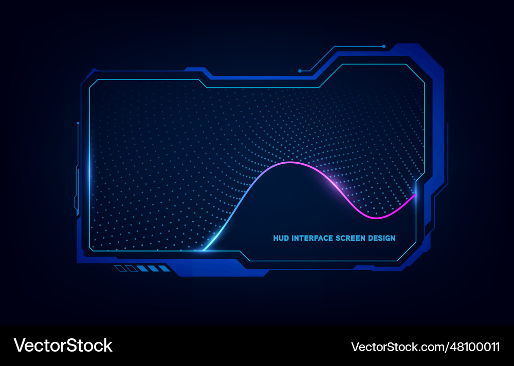Abstract hud ui gui future futuristic screen vector image