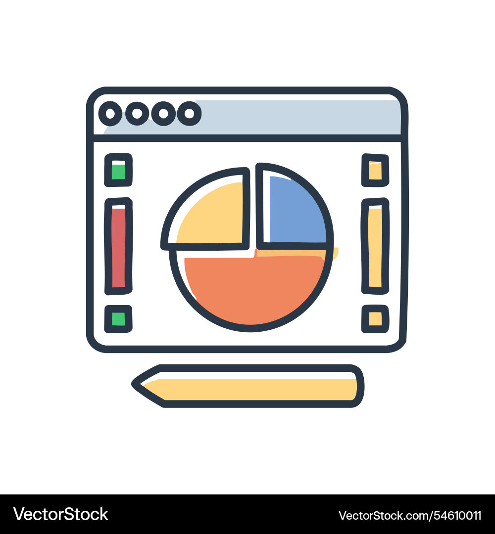 Analytics statistics web Analytics statistics web vector image