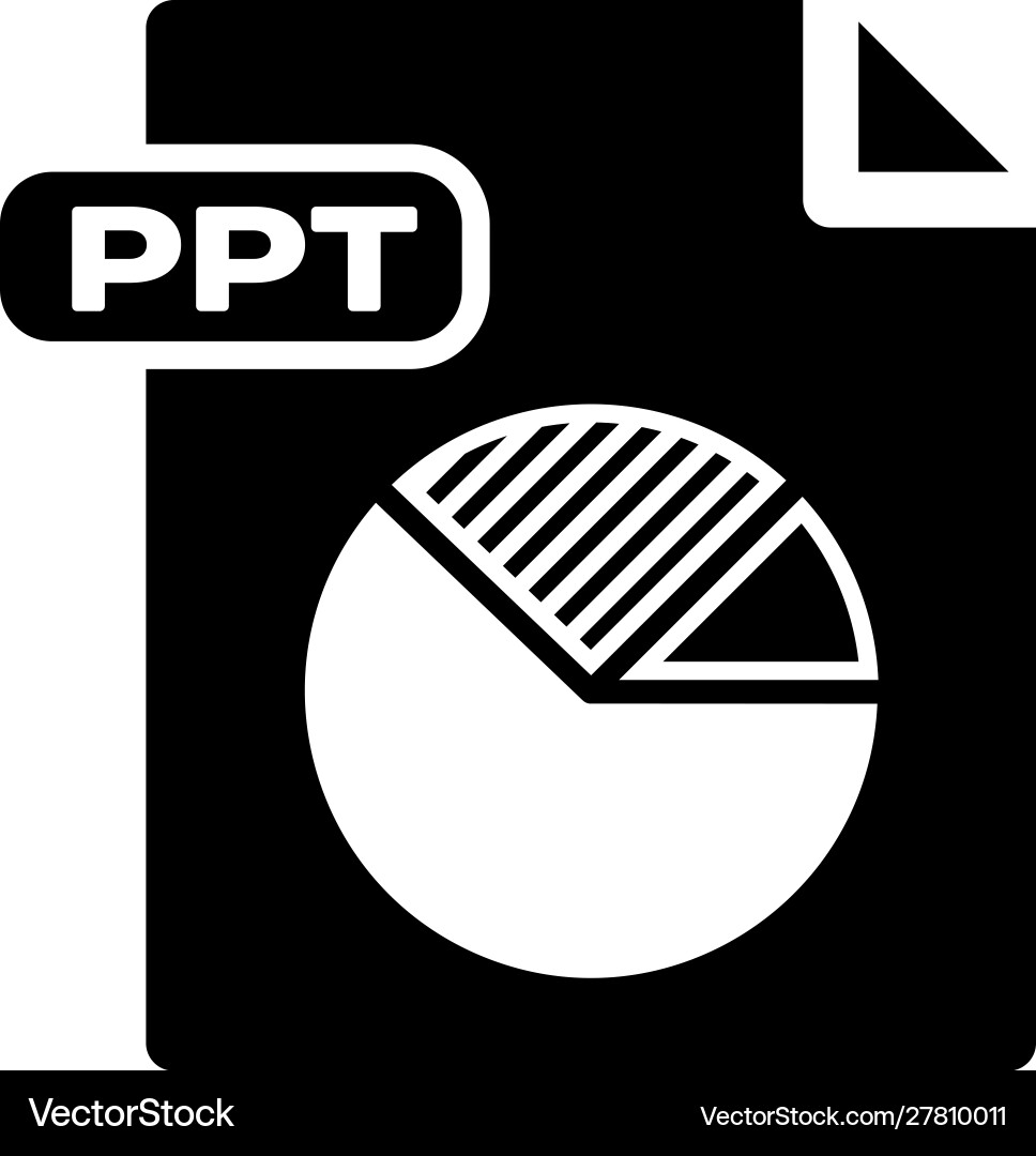 Black ppt file document download button icon Black ppt file document download button icon vector image
