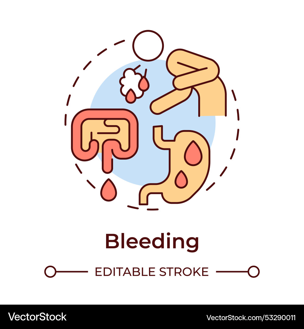 Bleeding multi color concept icon Vector Image