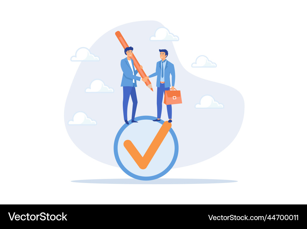 Commitment promise or agreement to deliver Vector Image