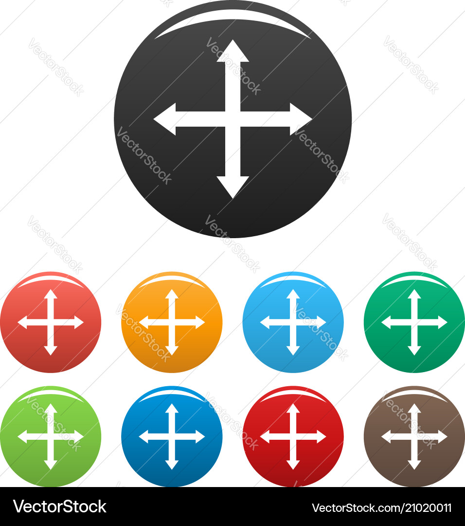 Cursor displacement web icons set color Cursor displacement web icons set color vector image