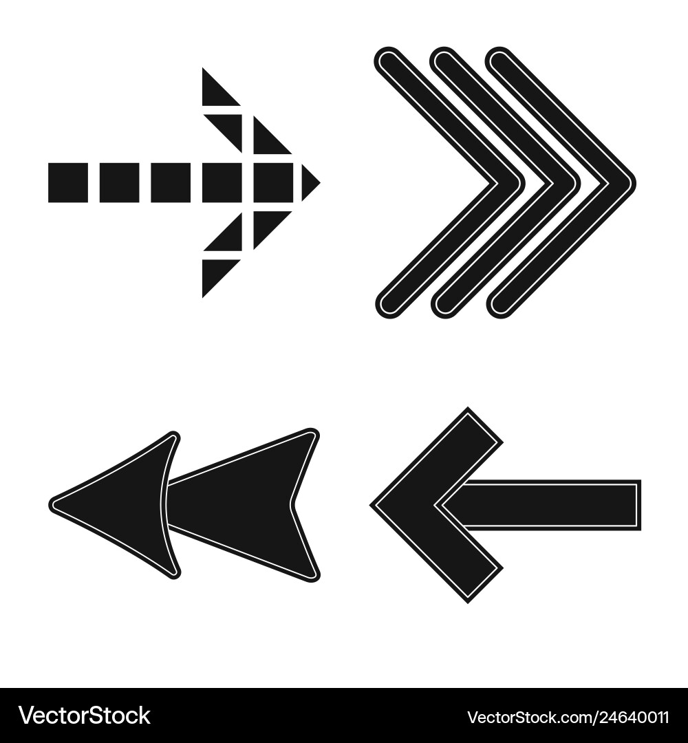 Design of element and arrow symbol vector image