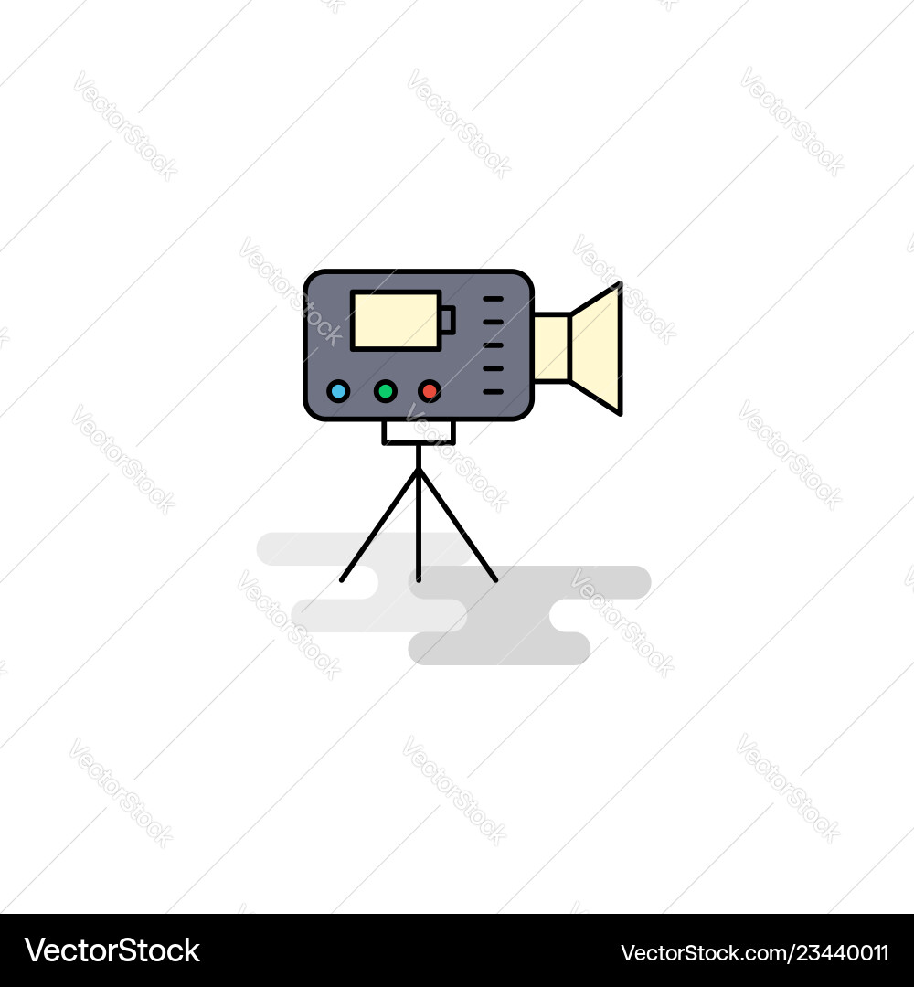 Flache Kamera-Symbol Flache Kamera-Symbol vektorbild