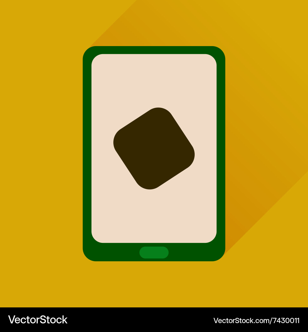 Flat icon with long shadow mobile applications Vector Image