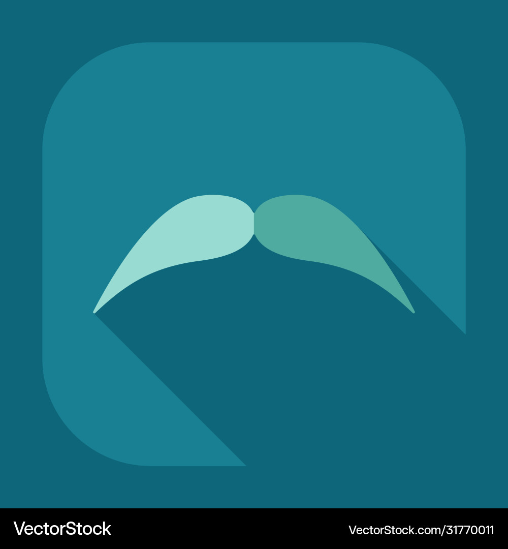 Flat modern design with shadow icon mustache Vector Image