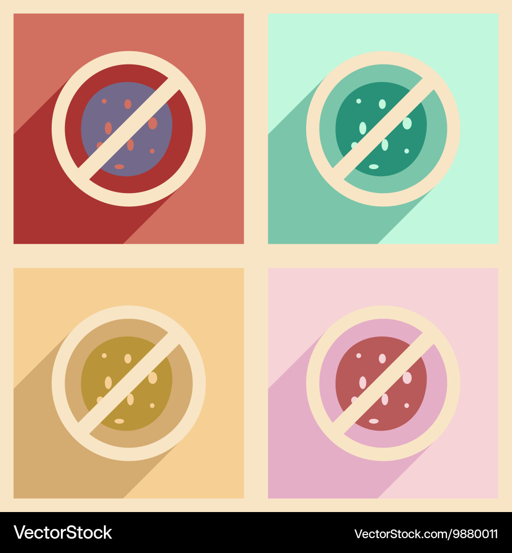 Flat with shadow concept and mobile application Vector Image
