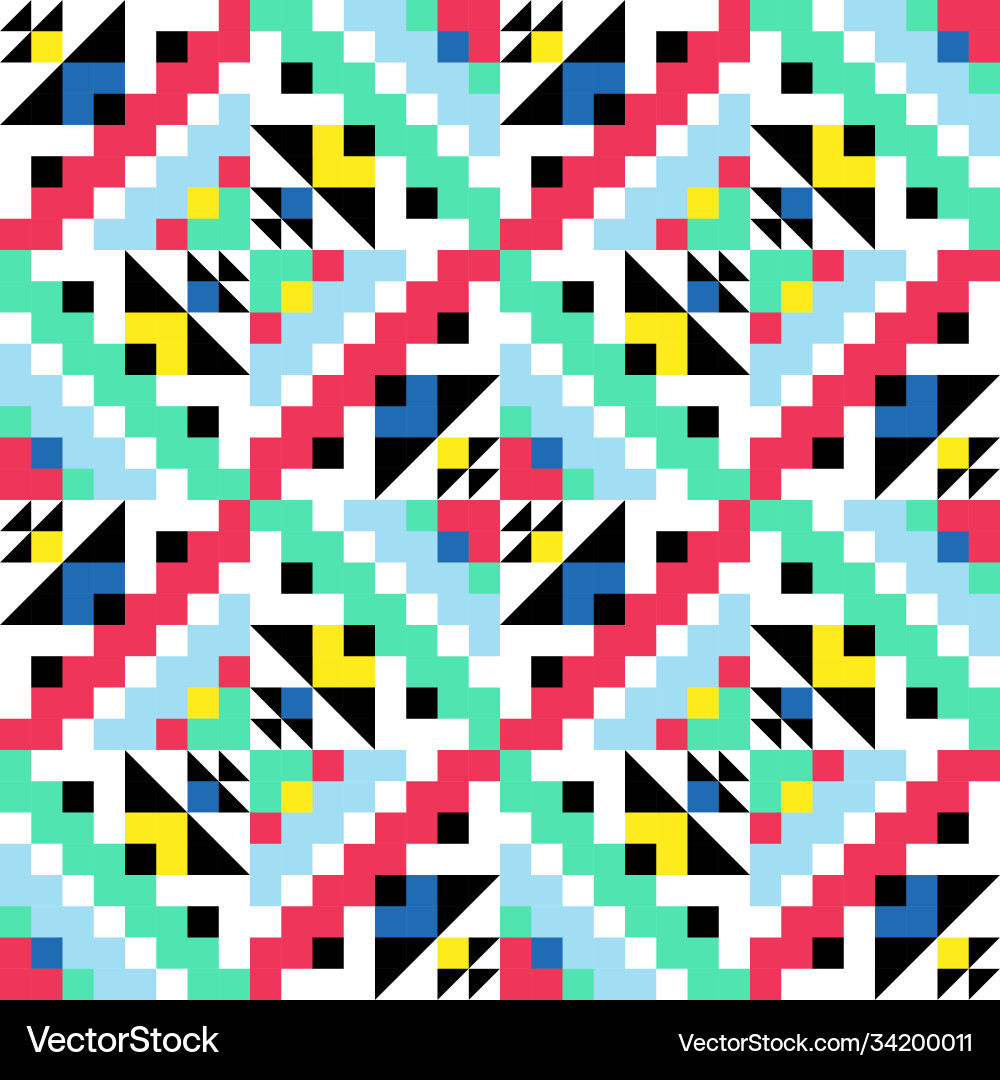 Geometric pattern with colorful elements Geometric pattern with colorful elements vector image