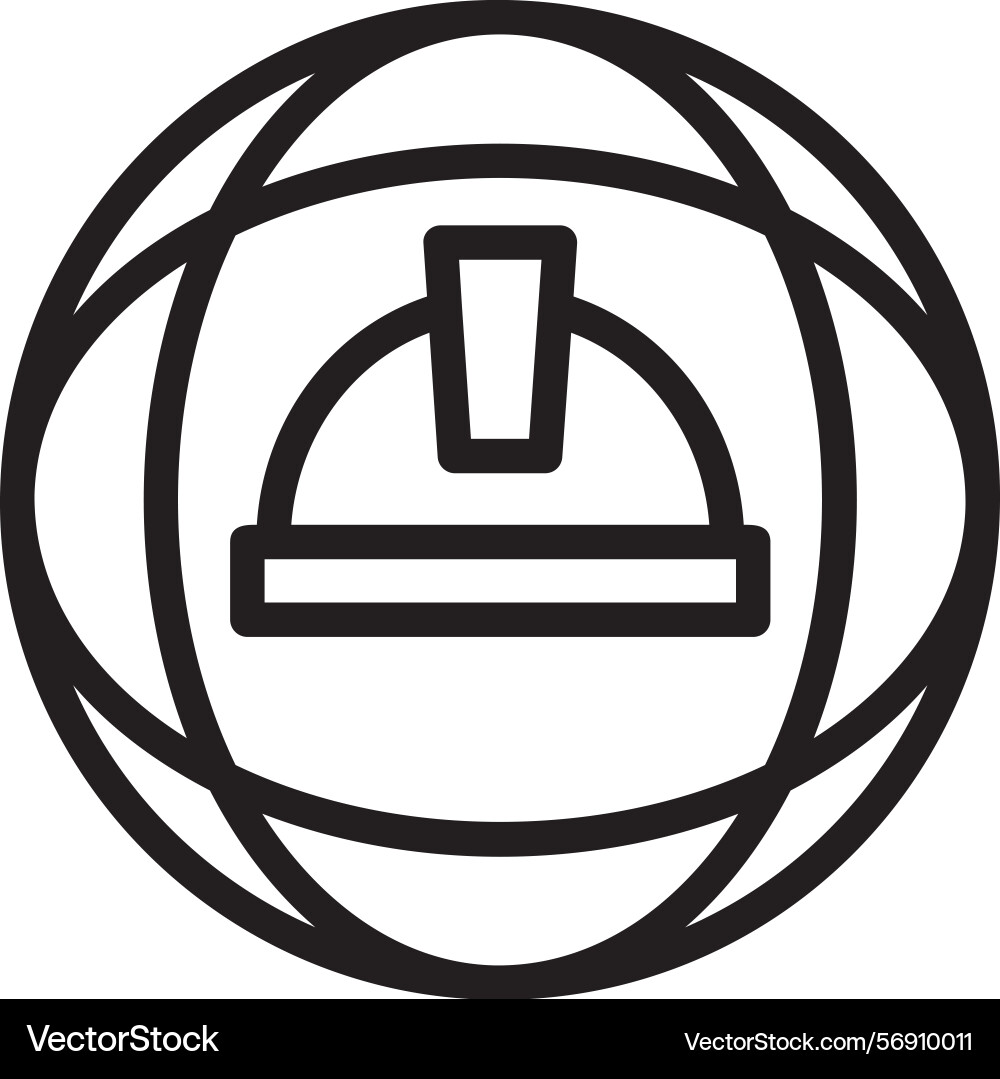 Globe linear style icon design Vector Image