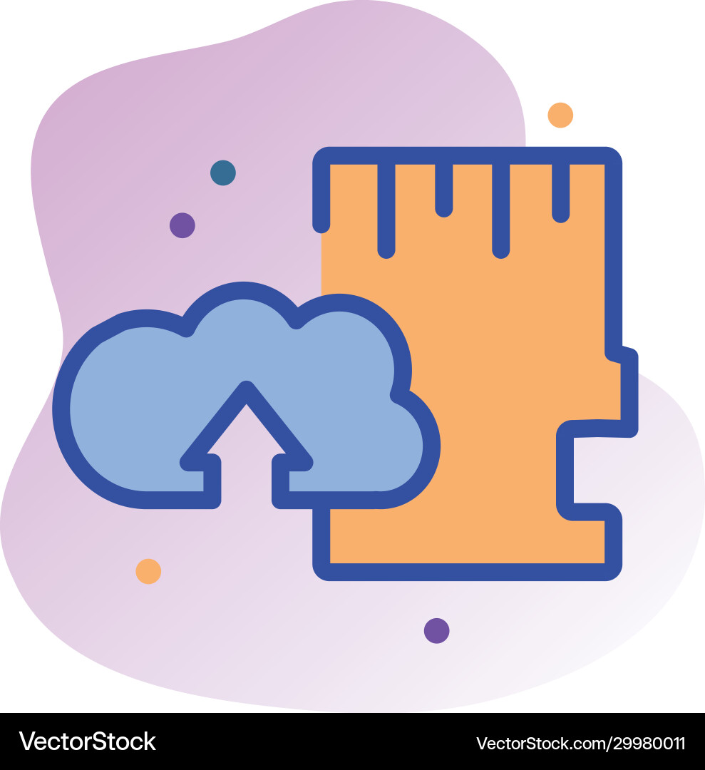 Isoliertes Cloud Computing mit Speicherzeilenfüllung Isoliertes Cloud Computing mit Speicherzeilenfüllung vektorbild