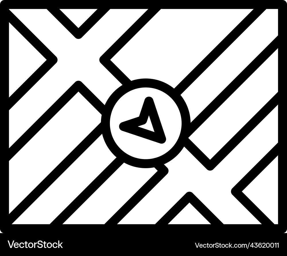Map navigation icon location vector image