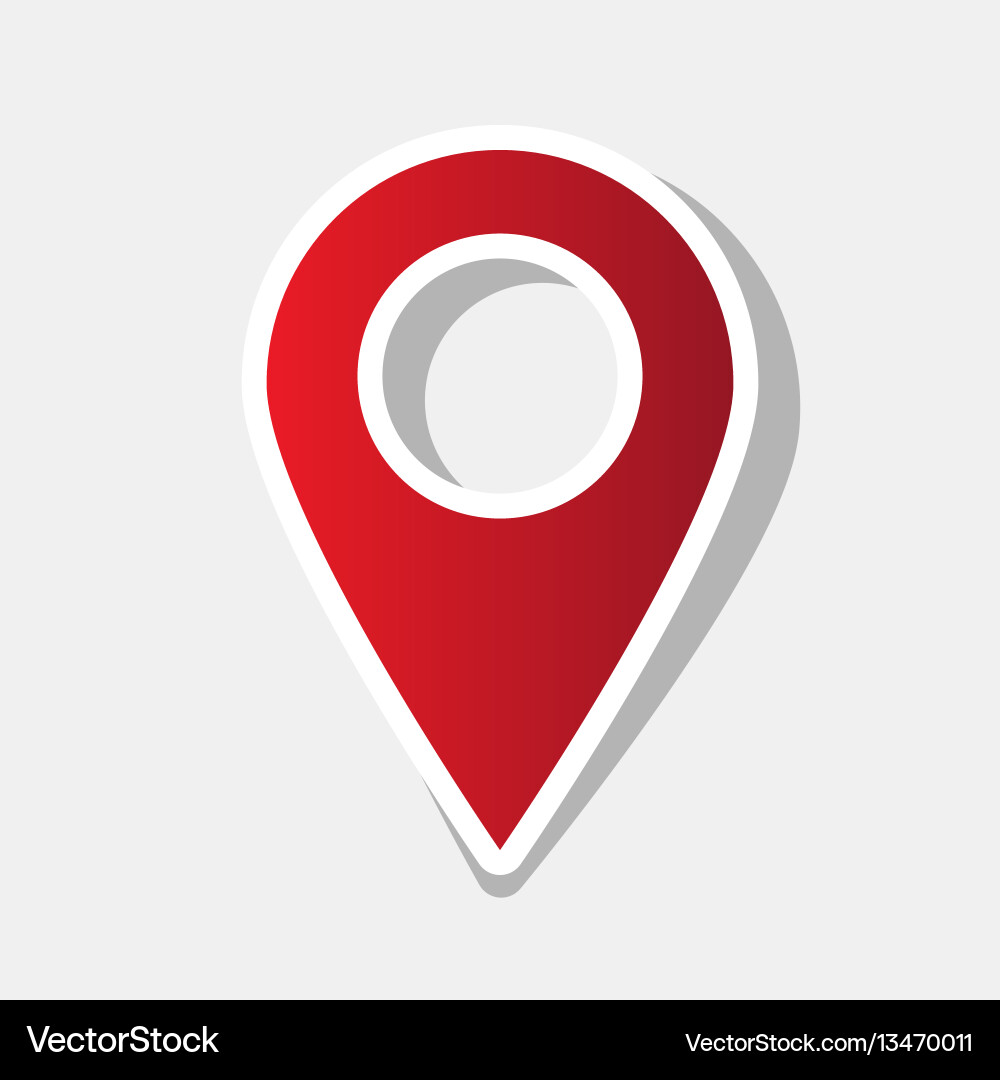 Mark pointer sign new year reddish icon Vector Image