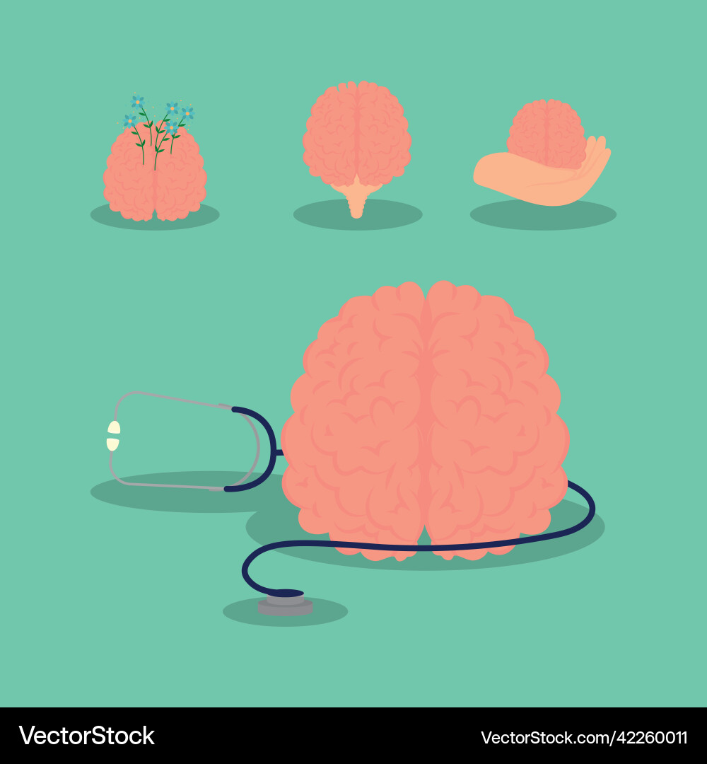Mental health disease Royalty Free Vector Image