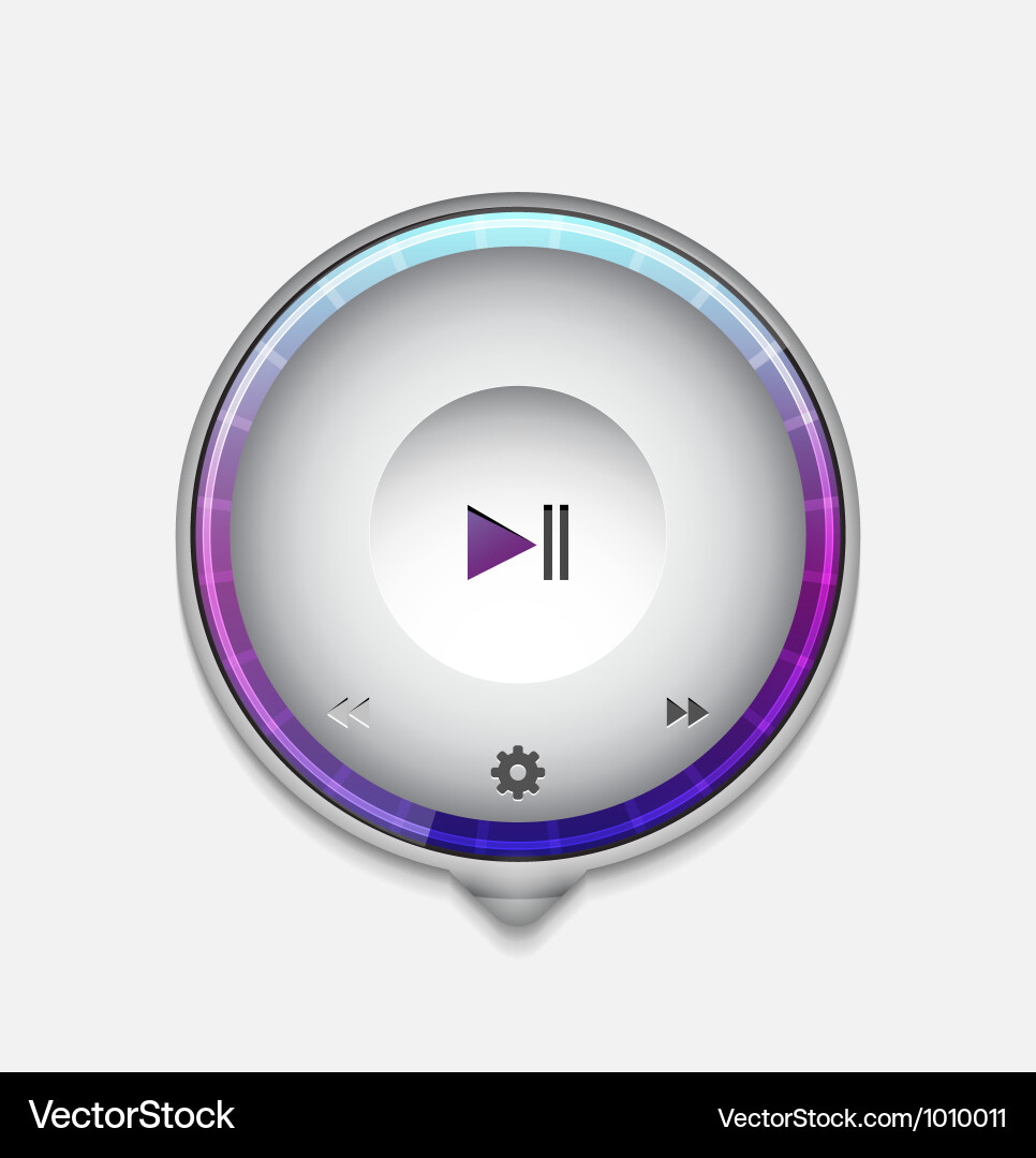 Multimedia player ui vector image