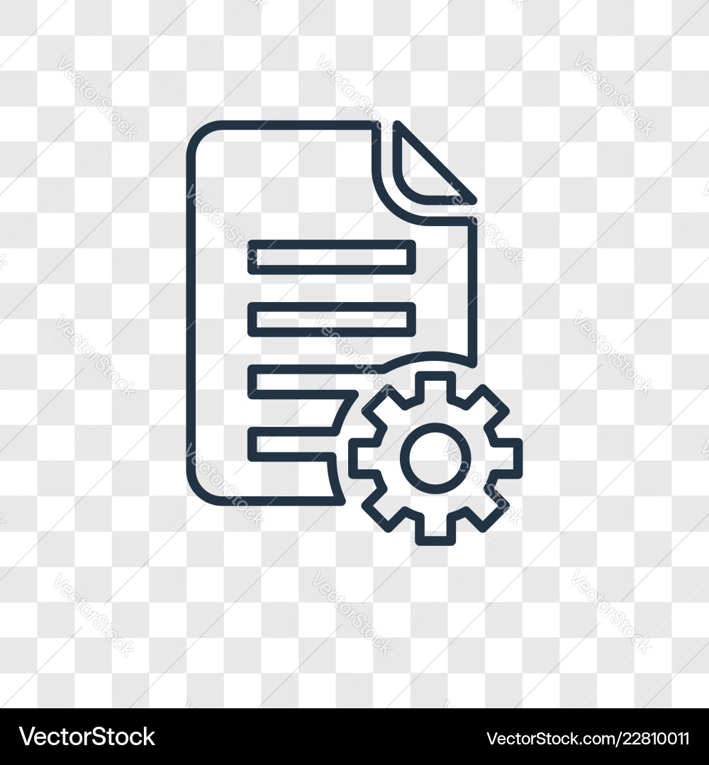 Report concept linear icon isolated Vector Image