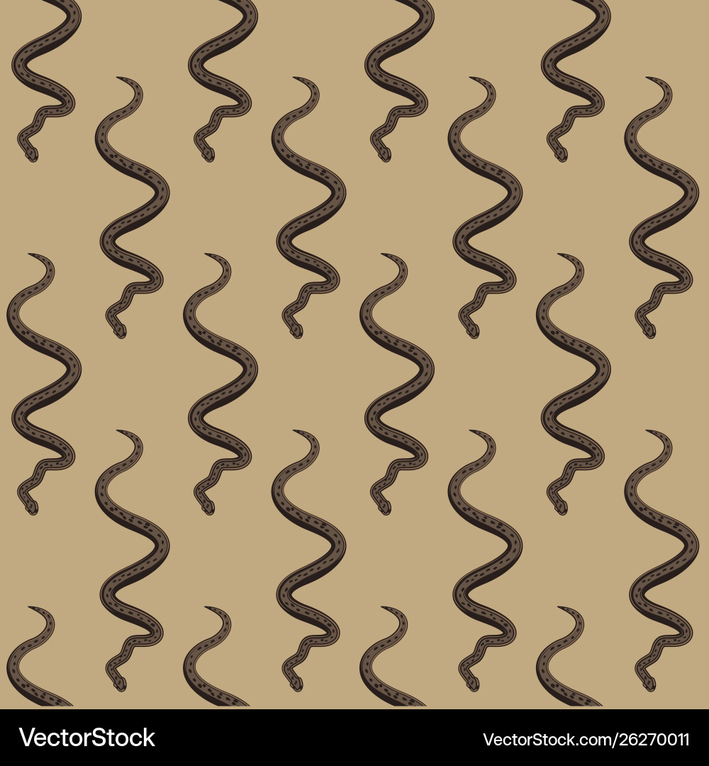 Seamless pattern with various snakes Vector Image