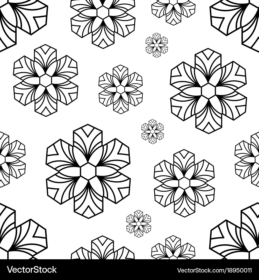 Snowflake seamless pattern Vector Image