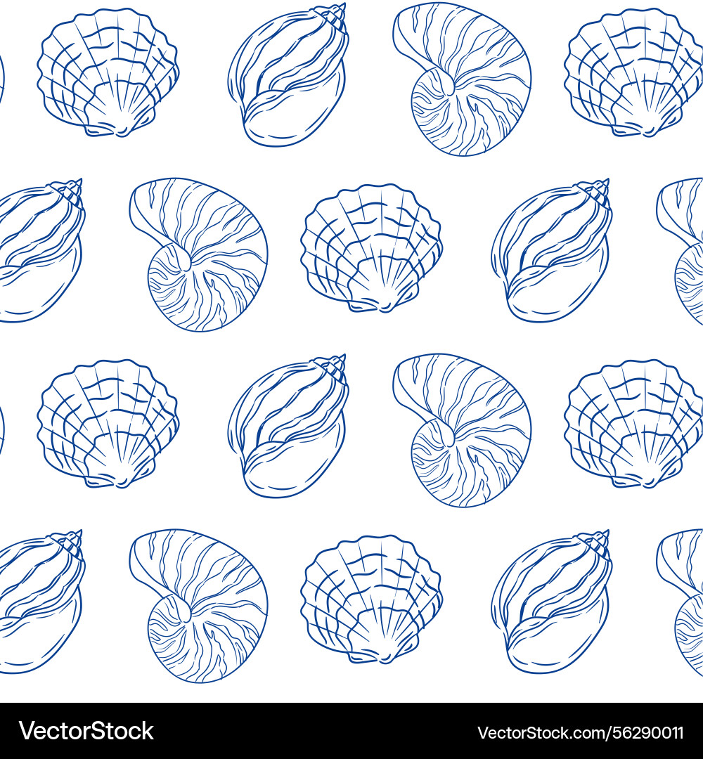 Stylish shell patterns showcasing intricate Stylish shell patterns showcasing intricate vector image