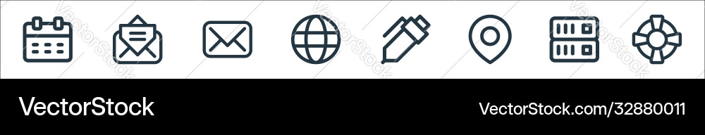 User interface line icons linear set quality User interface line icons linear set quality vector image