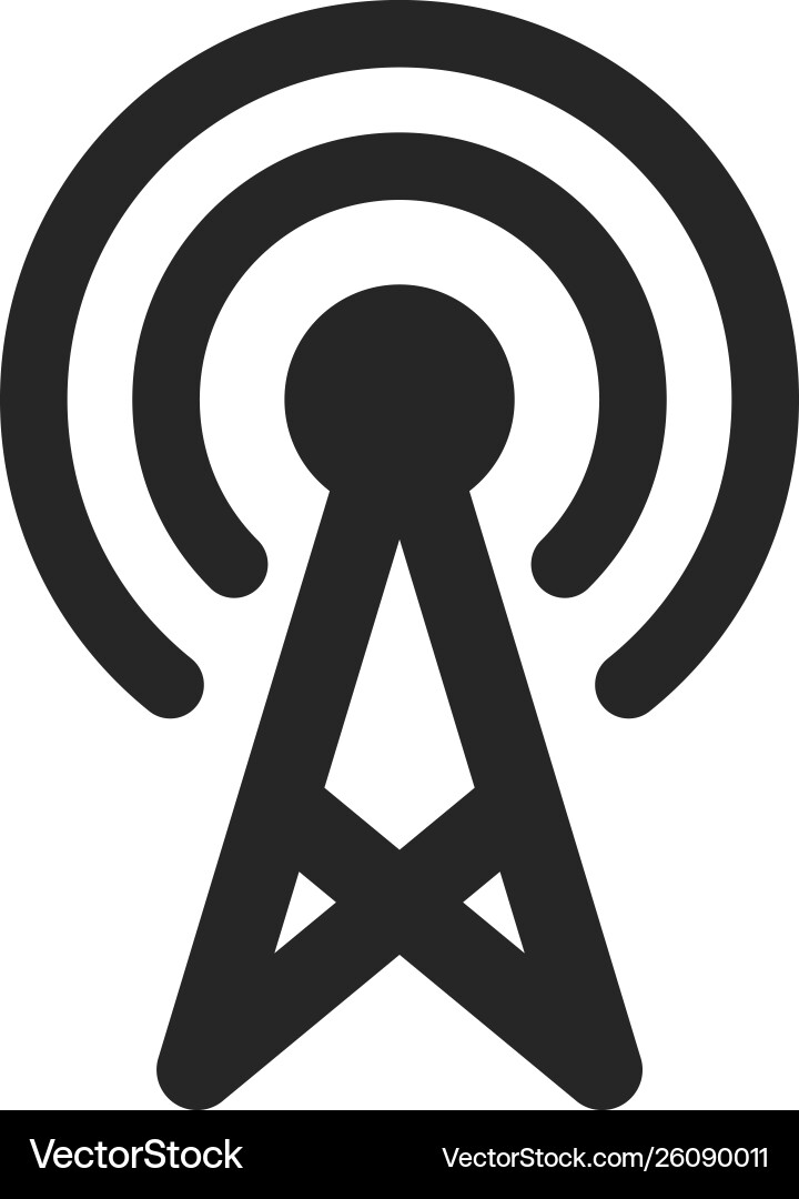 Wireless Network Icon - Signal Strength vector image