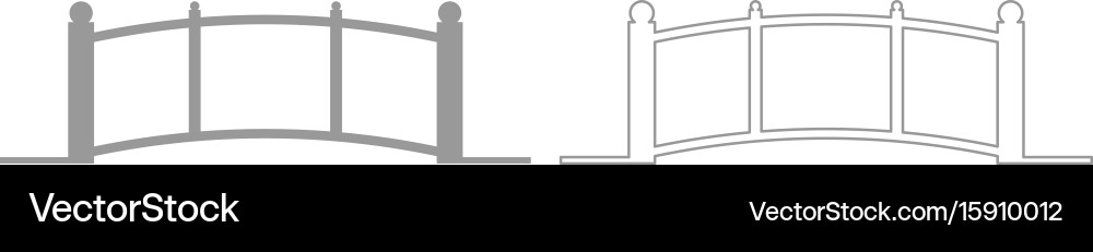 Abstract Bridge Icon Set vector image