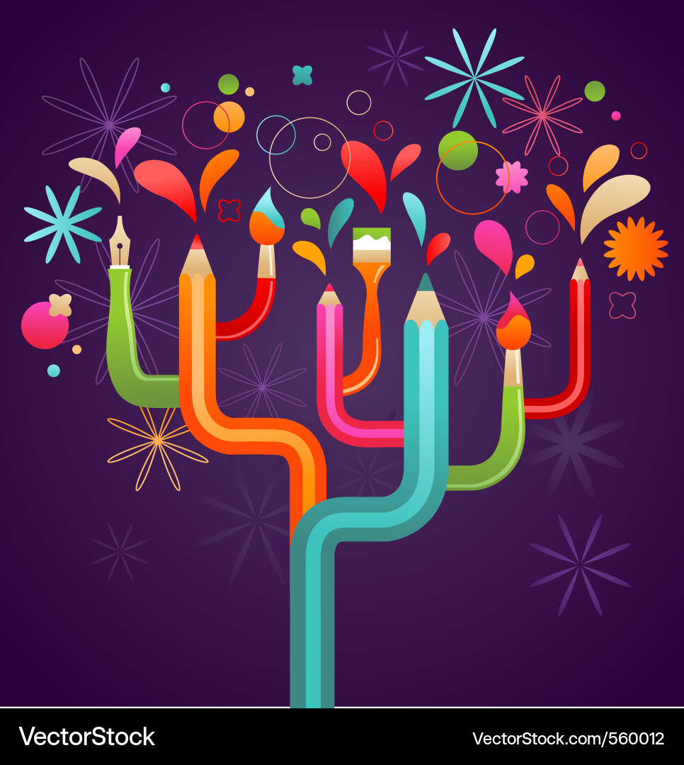 Abstract Tree Lines vector image