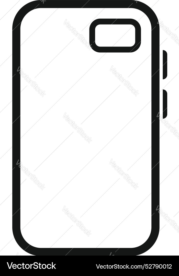 Back side of smartphone showing camera and buttons Back side of smartphone showing camera and buttons vector image