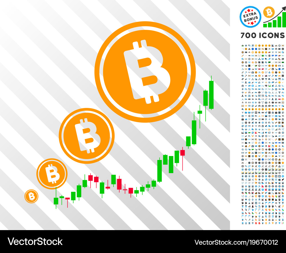 Bitcoin inflation chart flat icon with bonus – Royalty-Free Vector |  VectorStock