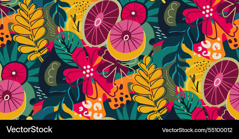 Bright seamless pattern with colorful Vector Image