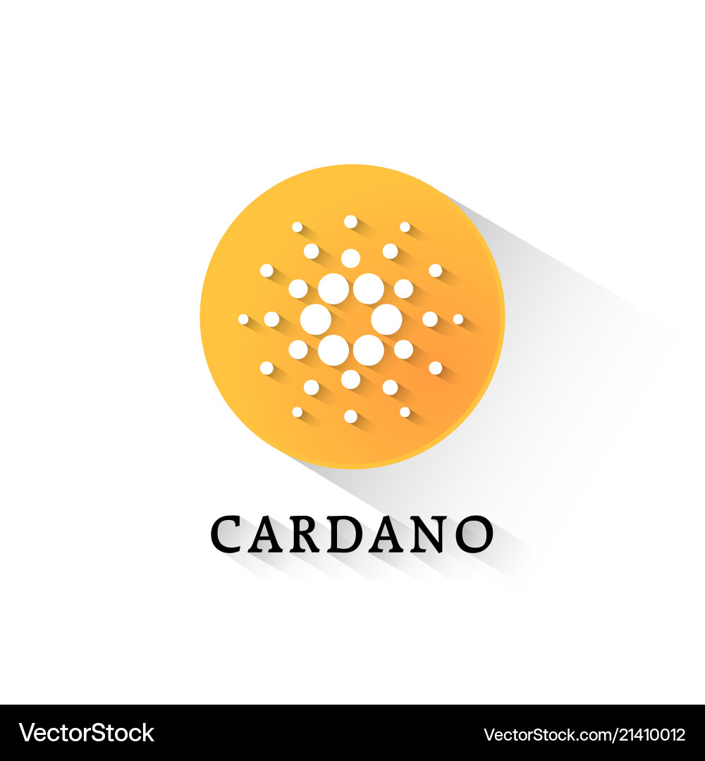Cardano crypto currency orange circle icon – Royalty-Free Vector |  VectorStock