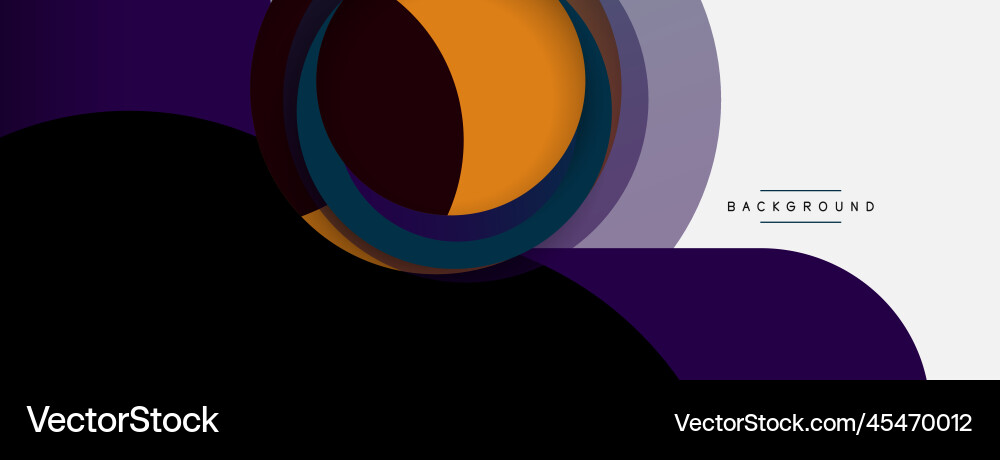 Circle and round shapes abstract background Vector Image