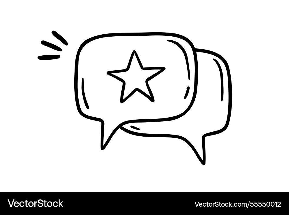 Customer experience feedback message positive star Customer experience feedback message positive star vector image