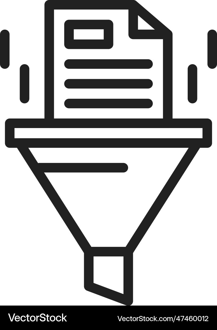 Data filtering system icon image Vector Image