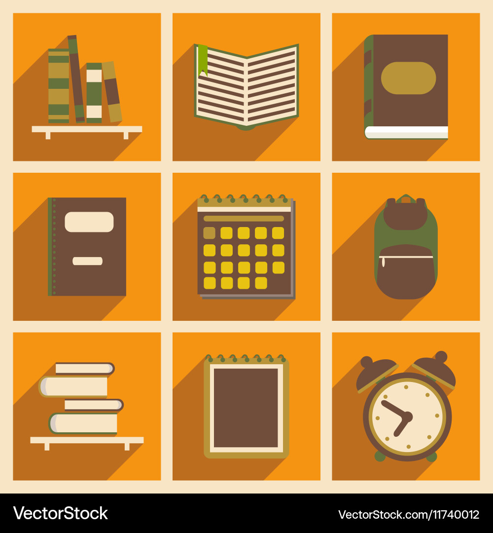 Flat with shadow concept and mobile application vector image