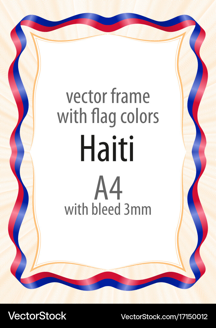 Frame and border of ribbon with the colors Vector Image