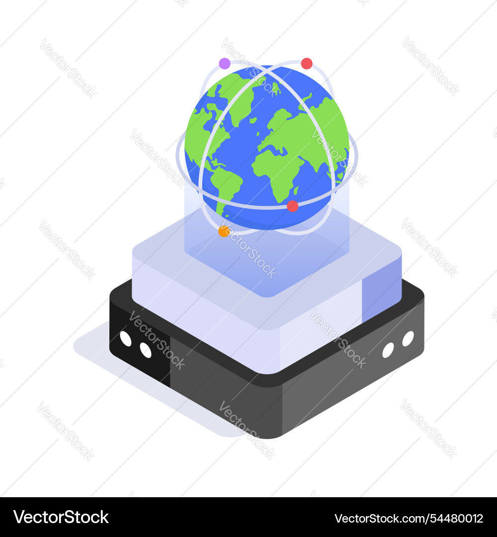 Global data hosting vector image
