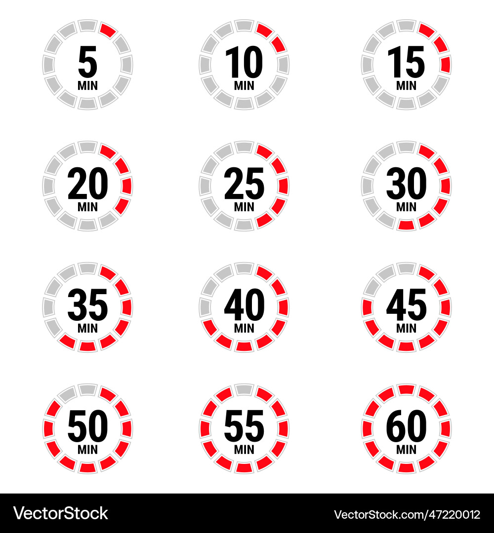 Isolated with timer vector image